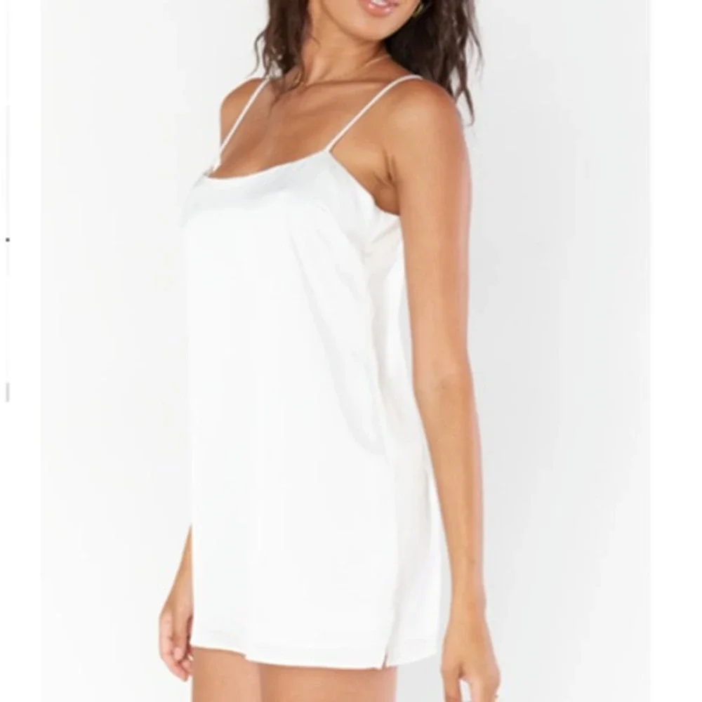 Show Me Your Mumu Slip Dress Medium Ivory Luxe Satin Weddings Best Day‎ Ever NWT